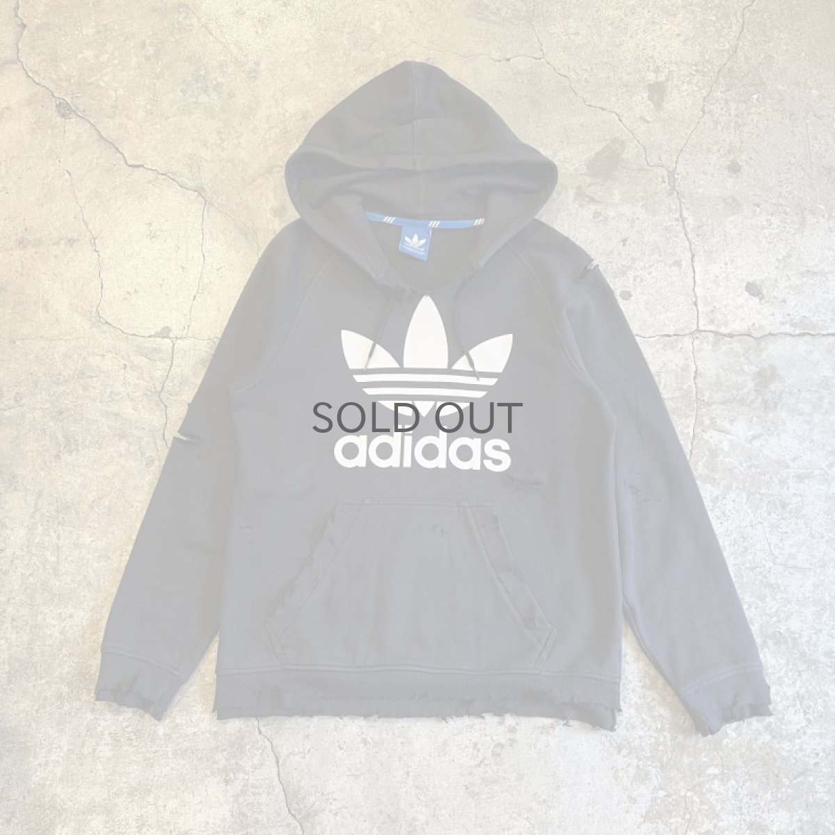 画像1: 【adidas】CRASH DAMAGE DESIGN SWEAT HOODIE / Ladies M (1)