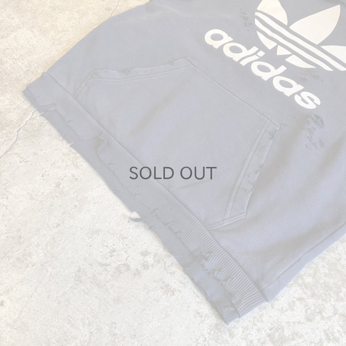 画像4: 【adidas】CRASH DAMAGE DESIGN SWEAT HOODIE / Ladies L (4)