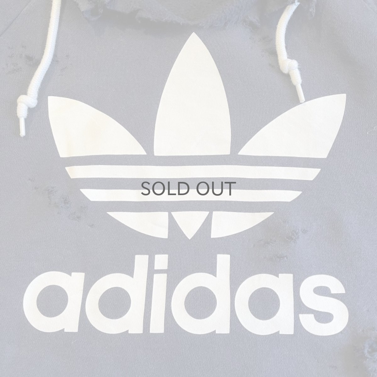 画像9: 【adidas】CRASH DAMAGE DESIGN SWEAT HOODIE / Ladies L (9)