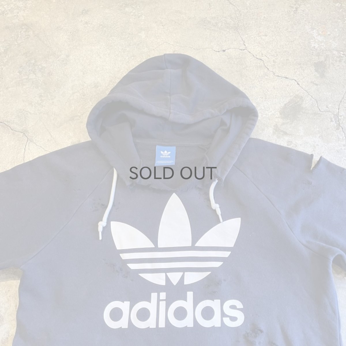 画像7: 【adidas】CRASH DAMAGE DESIGN SWEAT HOODIE / Ladies L (7)