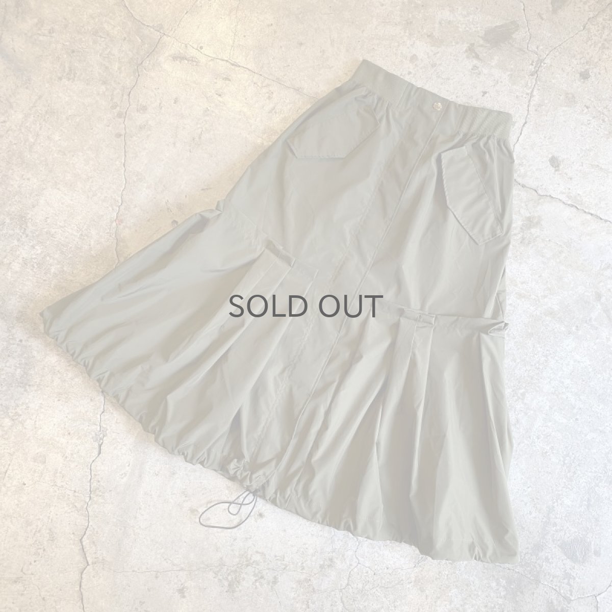 画像4: BALLOON DESIGN DRAW CORD NYLON SKIRT / W25~W30 (4)