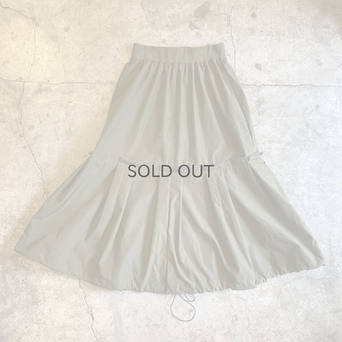 画像2: BALLOON DESIGN DRAW CORD NYLON SKIRT / W25~W30 (2)