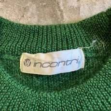 画像11: COLOR MOHAIR CREW NECK DESIGN KNIT SWEATER / Ladies M (11)