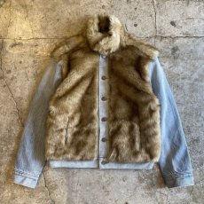 画像1: 【LEVI'S】FUR DESIGN QUILTING LINING DENIM JACKET / Ladies S(L) (1)