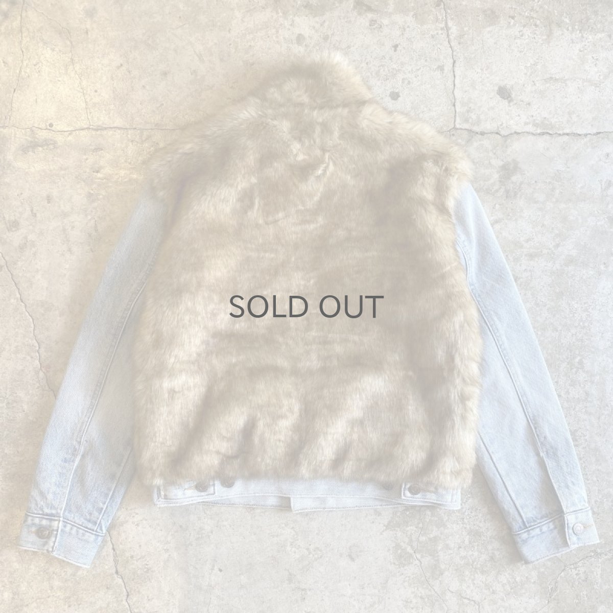 画像2: 【LEVI'S】FUR DESIGN QUILTING LINING DENIM JACKET / Ladies S(L) (2)