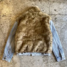 画像2: 【LEVI'S】FUR DESIGN QUILTING LINING DENIM JACKET / Ladies S(L) (2)