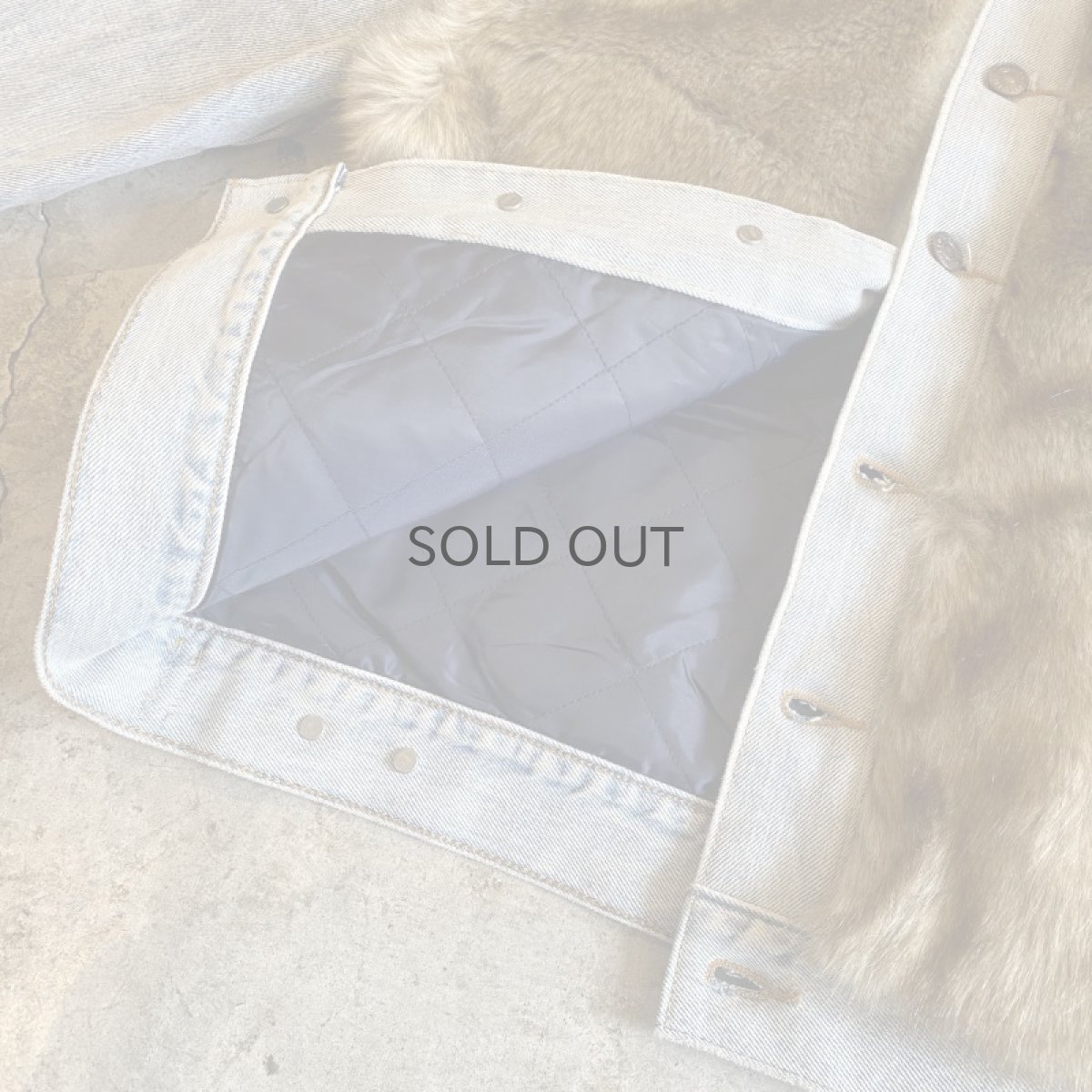 画像11: 【LEVI'S】FUR DESIGN QUILTING LINING DENIM JACKET / Ladies S(L) (11)