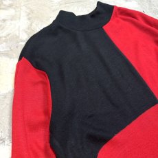 画像3: PANEL BICOLOR MOCK NECK KNIT SWEATER　/ Mens M (3)