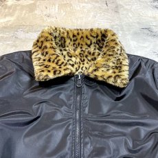 画像17: LEOPARD PATTERN FAUX FUR REVERSIBLE JACKET / Mens XL (17)