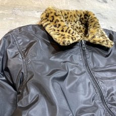 画像10: LEOPARD PATTERN FAUX FUR REVERSIBLE JACKET / Mens XL (10)