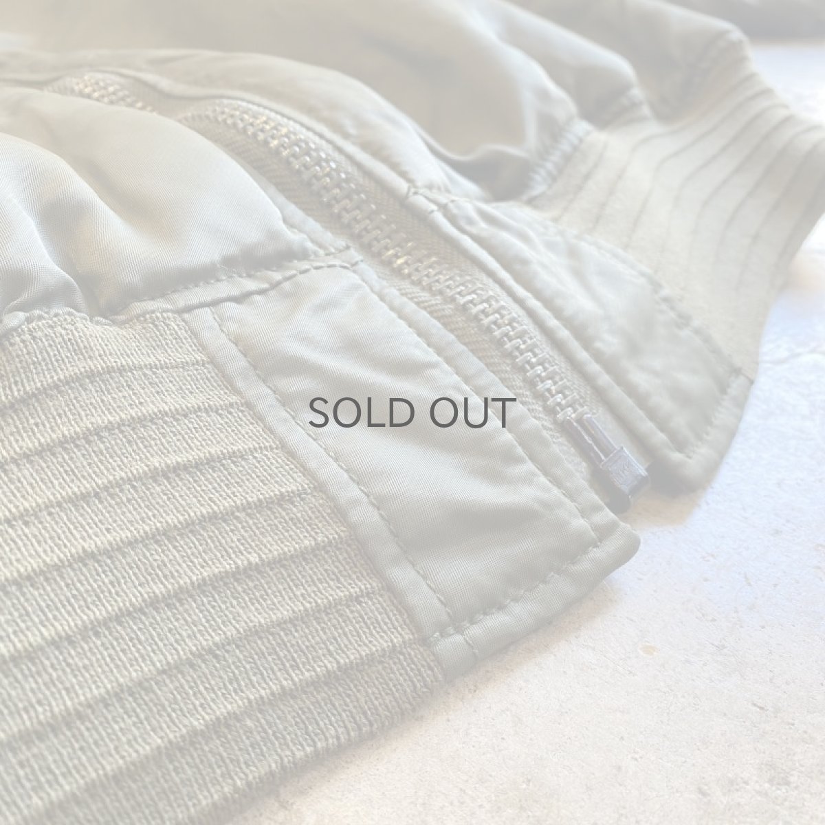 画像14: KHAKI COLOR DOUBLE FACE DESIGN MA-1 JACKET / Ladies L  (14)