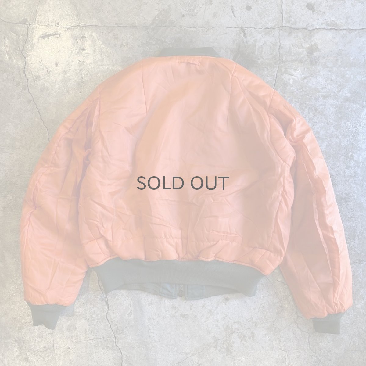 画像4: KHAKI COLOR DOUBLE FACE DESIGN MA-1 JACKET / Ladies L  (4)