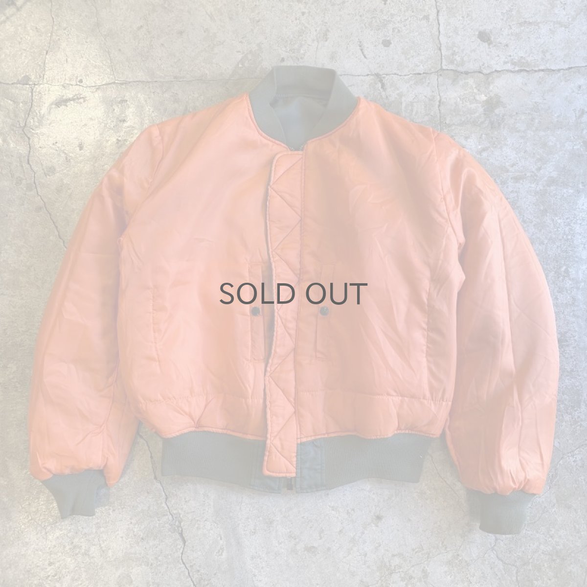 画像3: KHAKI COLOR DOUBLE FACE DESIGN MA-1 JACKET / Ladies L  (3)