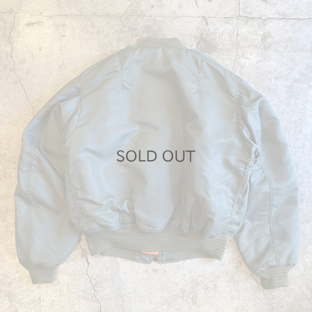 画像2: KHAKI COLOR DOUBLE FACE DESIGN MA-1 JACKET / Ladies L  (2)