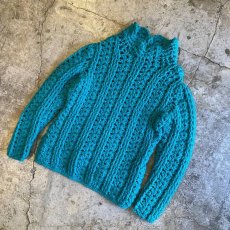 画像4: COLOR DESIGN HAND KNIT DESIGN SWEATER / Ladies M  (4)