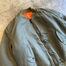 画像5: KHAKI COLOR DOUBLE FACE DESIGN MA-1 JACKET / Ladies L  (5)