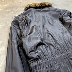 画像16: LEOPARD PATTERN FAUX FUR REVERSIBLE JACKET / Mens XL (16)