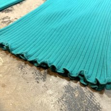 画像8: TURQUOISE GREEN COLOR RIB PANTS / FREE (8)