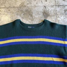 画像8: 【RALPH LAUREN】2 COLOR POINT LINE DESIGN KNIT SWEATER / Ladies L(M) (8)