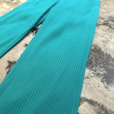 画像6: TURQUOISE GREEN COLOR RIB PANTS / FREE (6)