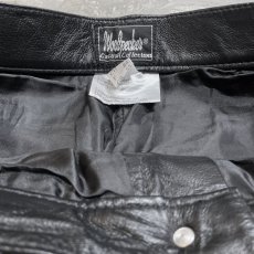 画像10: REAL LEATHER STRAIGHT SILHOUETTE PANTS / W32 (10)