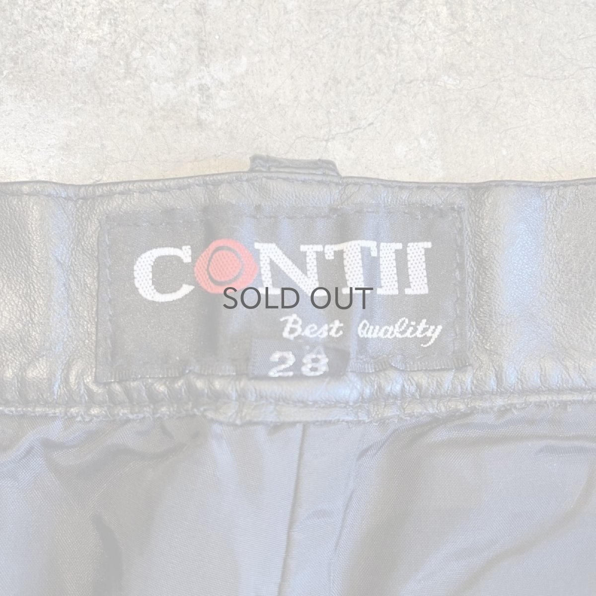 画像10: BLACK COLOR STRAIGHT LEATHER PANTS / W27(28) (10)