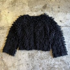 画像2: ALL OVER LOOP FRINGE DESIGN SHORT CARDIGAN / Ladies M (2)