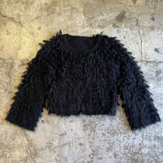 画像1: ALL OVER LOOP FRINGE DESIGN SHORT CARDIGAN / Ladies M (1)