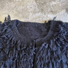 画像8: ALL OVER LOOP FRINGE DESIGN SHORT CARDIGAN / Ladies M (8)