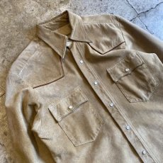 画像3: SUEDE LEATHER WESTERN DESIGN L/S SHIRT / Ladies L (3)