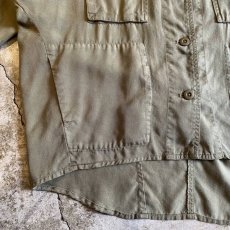 画像6: KHAKI COLOR 4POCKET DESIGN L/S SHIRT / Ladies L (6)