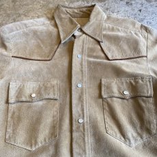 画像5: SUEDE LEATHER WESTERN DESIGN L/S SHIRT / Ladies L (5)