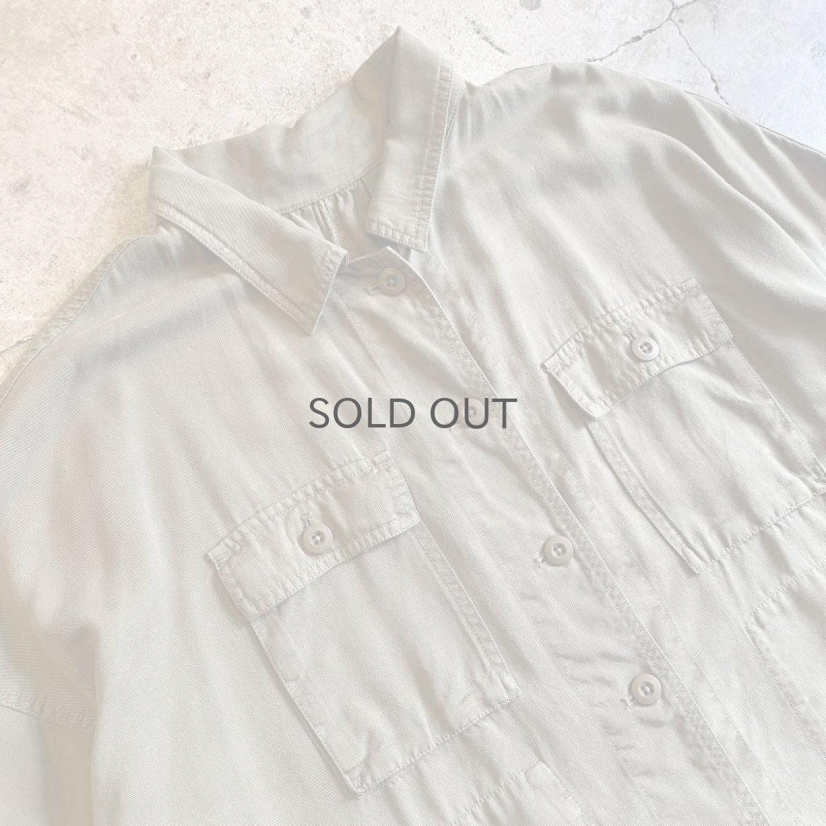 画像3: KHAKI COLOR 4POCKET DESIGN L/S SHIRT / Ladies L (3)