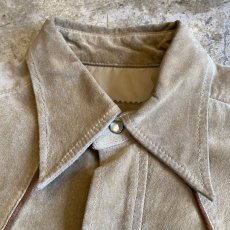 画像6: SUEDE LEATHER WESTERN DESIGN L/S SHIRT / Ladies L (6)