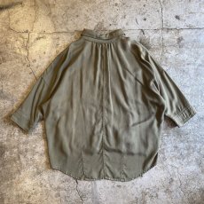 画像2: KHAKI COLOR 4POCKET DESIGN L/S SHIRT / Ladies L (2)