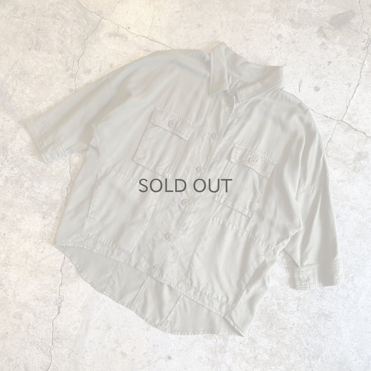 画像4: KHAKI COLOR 4POCKET DESIGN L/S SHIRT / Ladies L (4)