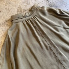 画像9: KHAKI COLOR 4POCKET DESIGN L/S SHIRT / Ladies L (9)