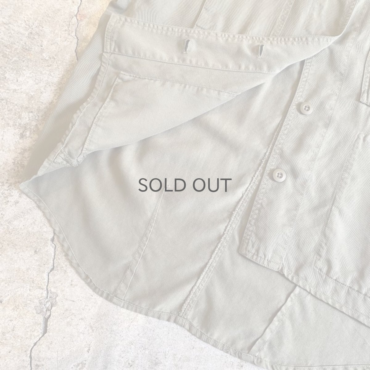 画像8: KHAKI COLOR 4POCKET DESIGN L/S SHIRT / Ladies L (8)