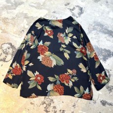 画像2: FLORAL PATTERN SHOULDER BUTTON L/S TOPS / Mens M / MADE IN USA (2)