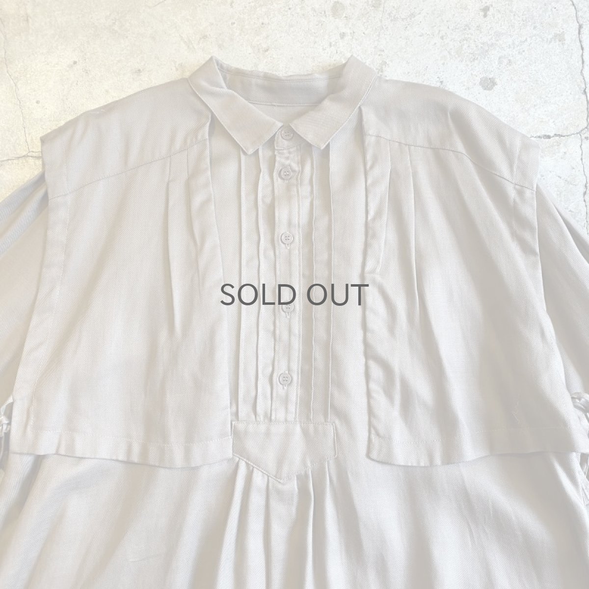 画像6: LAYERED VEST SIDE RIBBON DESIGN BLOUSE / Ladies L (6)