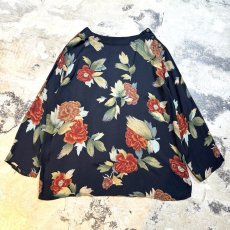 画像1: FLORAL PATTERN SHOULDER BUTTON L/S TOPS / Mens M / MADE IN USA (1)