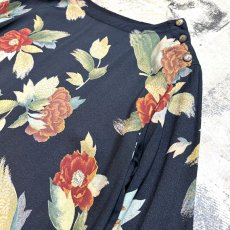 画像4: FLORAL PATTERN SHOULDER BUTTON L/S TOPS / Mens M / MADE IN USA (4)