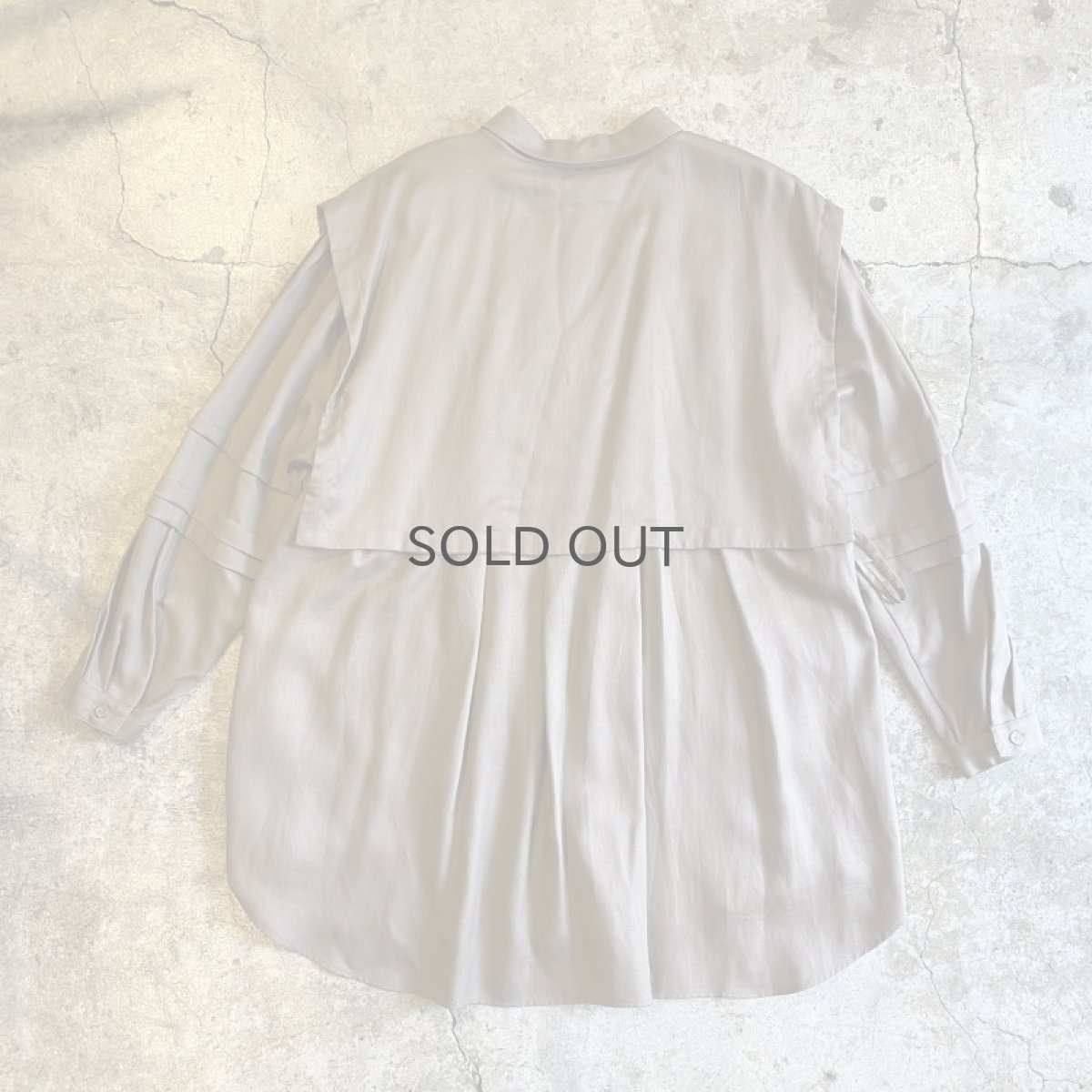 画像2: LAYERED VEST SIDE RIBBON DESIGN BLOUSE / Ladies L (2)