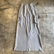 画像1: BACK SLIT CARGO DESIGN SWEAT LONG SKIRT / FREE (1)