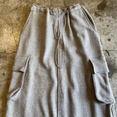 画像5: BACK SLIT CARGO DESIGN SWEAT LONG SKIRT / FREE (5)