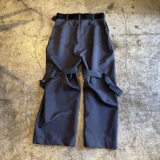 画像2: 【WONDERGROUND】NEO BONDAGE WIDE PANTS / OS / STRIPE (2)