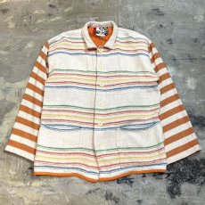 画像1: COLORFUL MULTI BORDER PATTERN JACKET / Mens L (1)