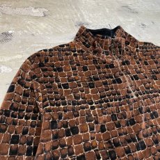 画像3: ALL OVER CROCODILE PATTERN HALF ZIP　L/S TOPS / Mens L (3)