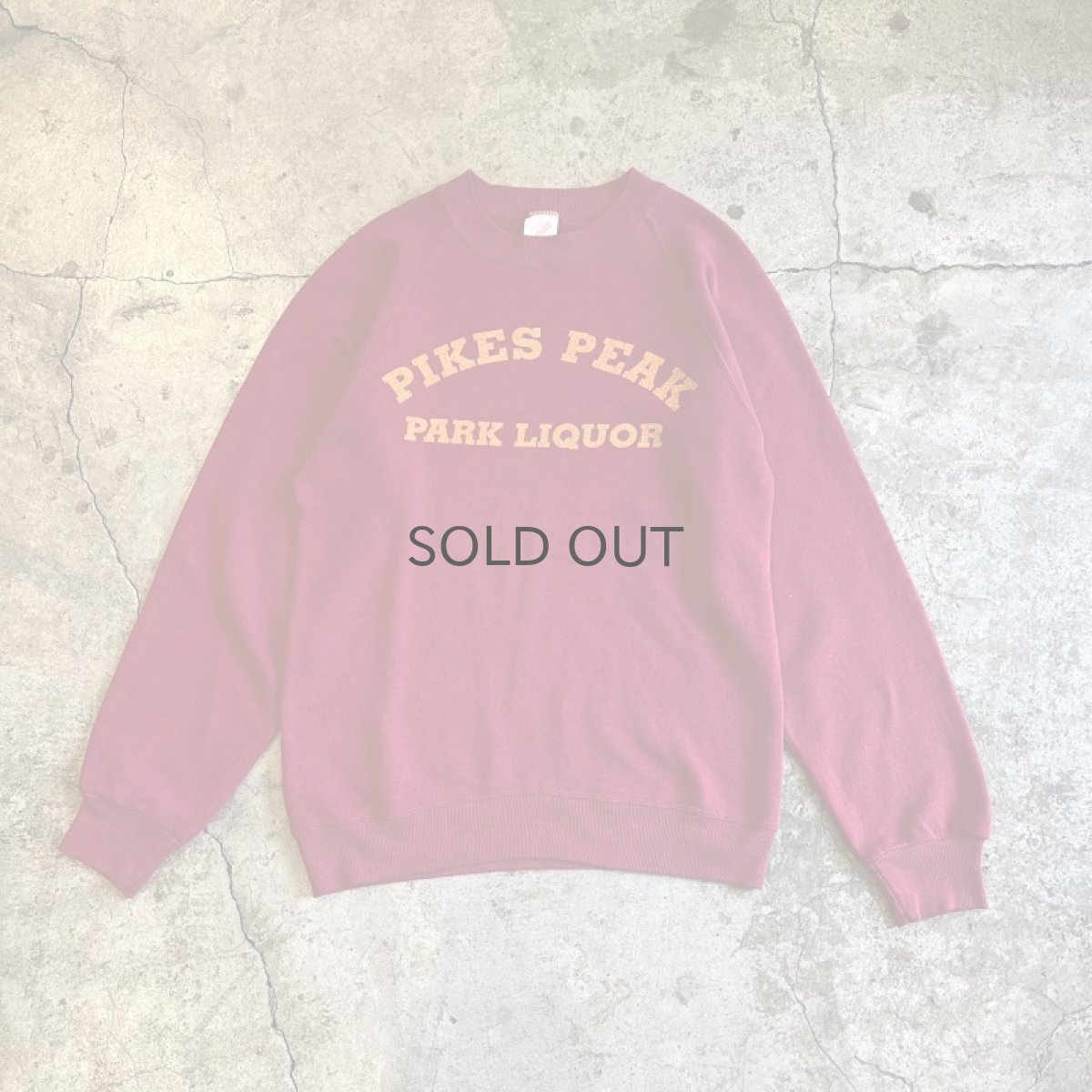 画像1: OLD FRONT LOGO PRINTED DESIGN COLOR L/S SWEAT / Ladies M(S) / MADE IN USA (1)
