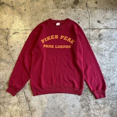 画像1: OLD FRONT LOGO PRINTED DESIGN COLOR L/S SWEAT / Ladies M(S) / MADE IN USA (1)